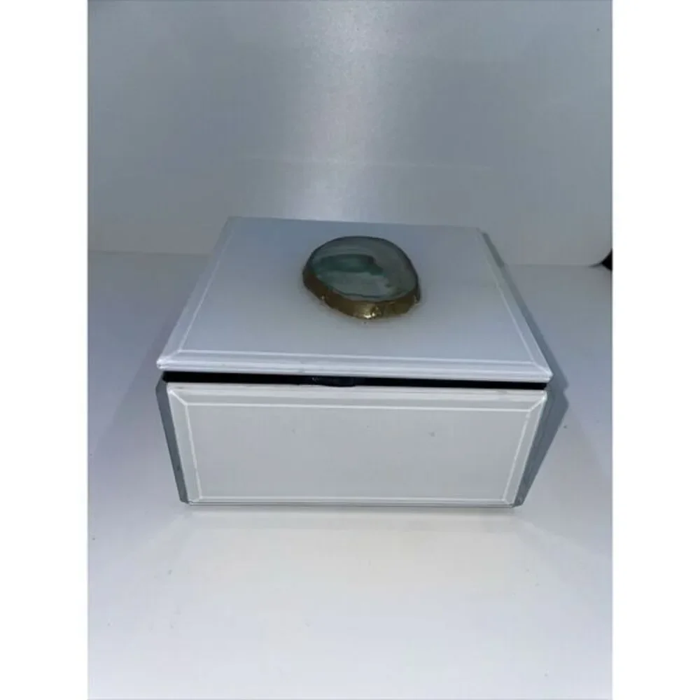JT ROSE ACRYLIC GLASS JEWELRY BOX Trinket‎ 4.5x4.5x2